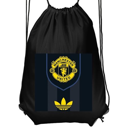 Gympapåse för Barn | Bekväm och Praktisk Manchester United Adidas logomärke fotbollsklubb affisch Premier League retro gul svart design konst