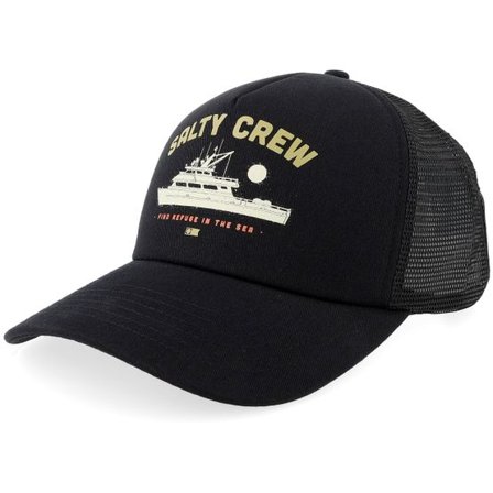 Salty Crew - Svart trucker Keps - Good Times True Black Trucker @ Hatstore