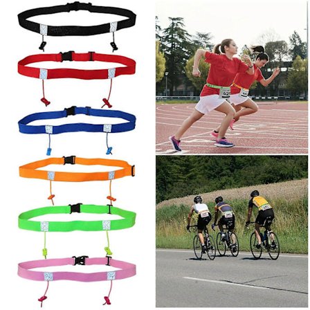 Triathlon Marathon Tävlingsnummerbälte För Män Kvinnor Utomhussport Löpning Reflex Midjebälte Resor Cykling Fitness [DB]
