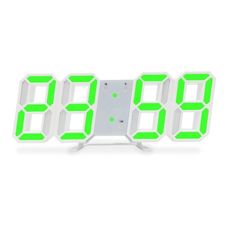 OLED Digital Vækkeur med 3D-display, Grønt og Sundt LED Vægur med Automatisk Dæmpning og Temperaturovervågning, Ikke Let Beskadiget Ur