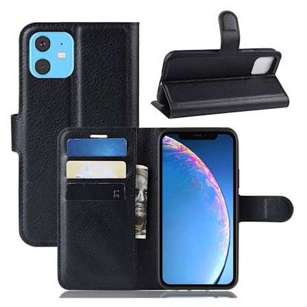 Alpha läder iPhone 11 fodral - Svart