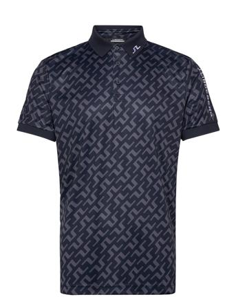 Tour Tech Reg Fit Print Polo Sport Men Sport Clothing Sport Tops Sport Polos Sport Short-sleeved Polos Navy J. Lindeberg