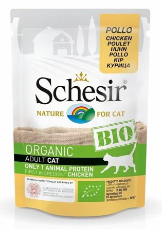 Schesir Organic Bio Paté Al Pollo Per Gatti Adulti Bustina 85g