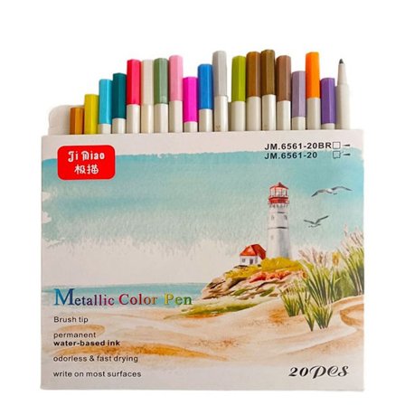 Marker Pen Metallic Pen HÅRD TIP-20 FARVER HÅRD TIP-20 FARVER
