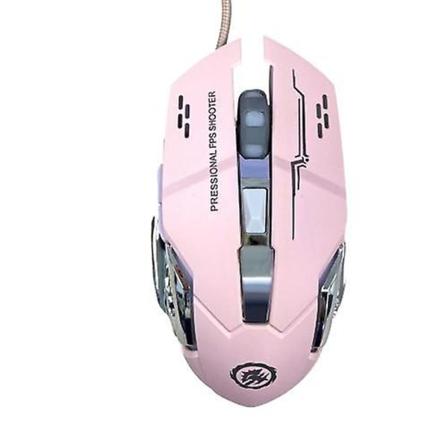 Langaton Optinen USB 6 Painikkeen Pelihiiri Light Pink