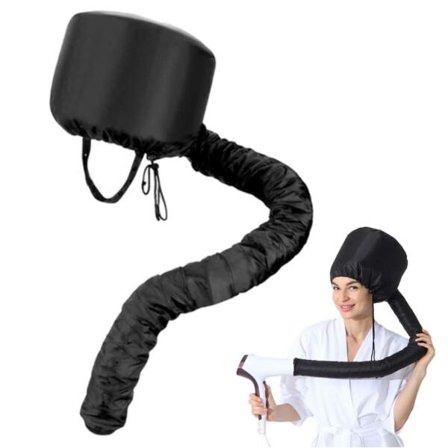 Hårfön Hatt - Torka Håret Snabbt - Hårfön Huvvärme Svart