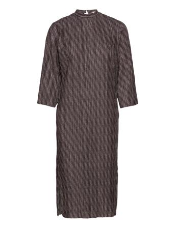 Objlux 2/4 Midi Dress 124 Knälång Klänning Multi/mönstrad Object