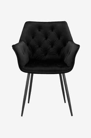 Loft24 - Spisestol Suzuka, 2 stk. - Svart - Armstoler - Fra Homeroom