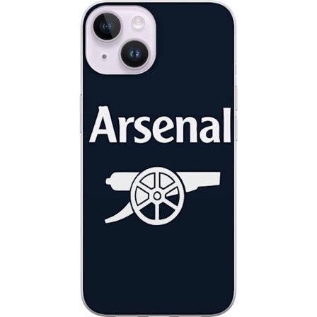 Yhteensopiva Puhelinkuori Apple iPhone 15 Arsenal FC logo - tummansininen ja valkoinen muotoilu klassisella tykillä, täydellinen urheilufaneille