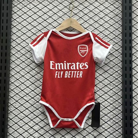 Ny 25-26 Arsenal FC Hjemme Nyfødt Baby Jumpsuit Sparkedress Fotballdrakt Hjemme
