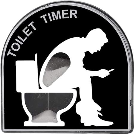 1 stk 5 minutters baderomtimer, morsomt toalett timeglass for menn, ektemann