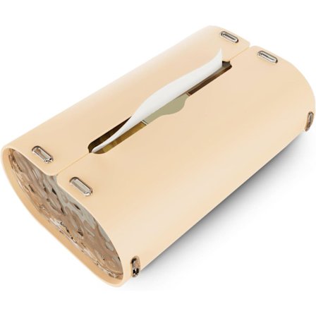 Sugekopp Silikon Tissue Box Omslag (Beige), Veggmontert Tissue Box Holder Rektangel Ansiktsvevsdispenser for Bad, Bil, Skrivebord