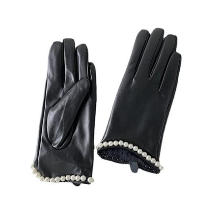 Handsker Sorte og hvide handsker Dame korte bryllupsfesthandsker Stretch pigehandsker Perle bryllupshandsker Bryllupstilbehør