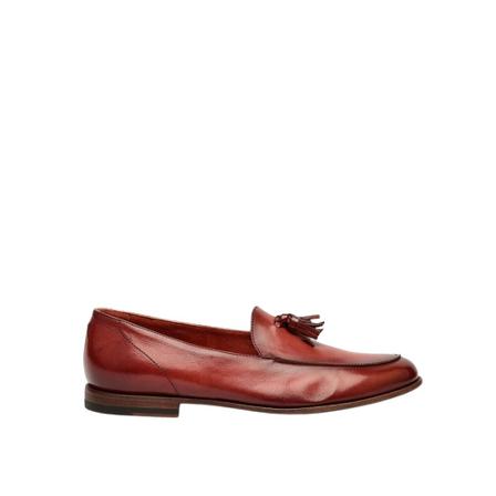 Pantanetti Leather moccasin Rød, Dame Loafers, Størrelse: 36 EU