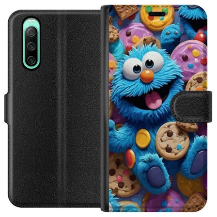 Kompatibelt Plånboksfodral till Sony Xperia 10 IV Kakmonster med färgglada kakor i gullig illustration
