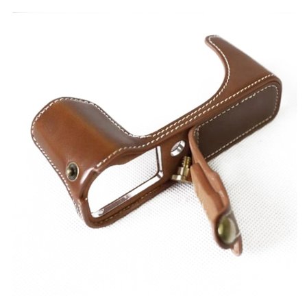 Canon Powershot G1 X Mark III kameraskydd PU läder underdel skyddande - Brun