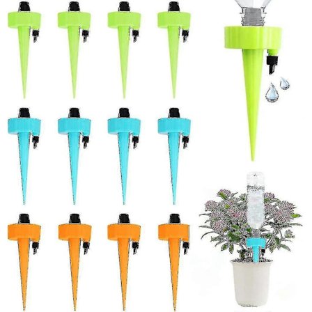 12-pak Automatisk vandingssystem til potteplanter, blomstervanding, justerbart vandingssystem til blomster eller grøntsager Shibaod