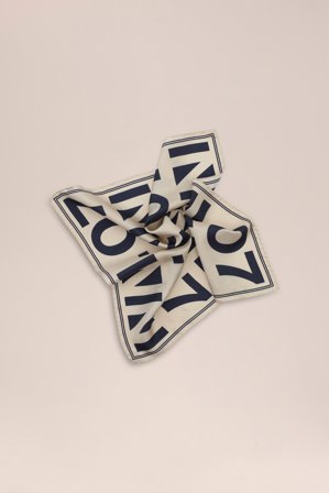 NN.07 Tact Scarf Male Blue Silk