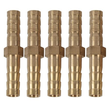 5 stk. 6mm Innvendig Dia Luft Gass Rett Slange Rør Barb Kobling
