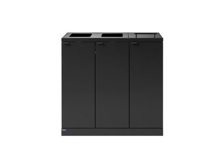 bica Avfallshantering 3x65L kombo grå - Lyreco - Städ och hygien - Avfallshantering och källsortering - Sortering och återvinning