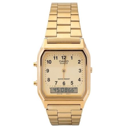 Klocka - Casio - AQ-230GA-9BMQ - Guld - Vintage - Digital