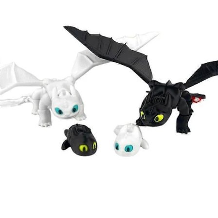 [CA] Tannlaus og Light Fury Familie 3D Figursett - Dragetreneren, 22 cm