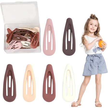 60 stk. Snap Hårspenner Fargerike Matte Hårspenner Sklisikre Fargerike Hårspenner Med Etui Barn Student Små Hårspenner