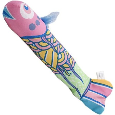 Katt leksaker, interaktiv fisk katt kudde katt klösbräda med kattmynta