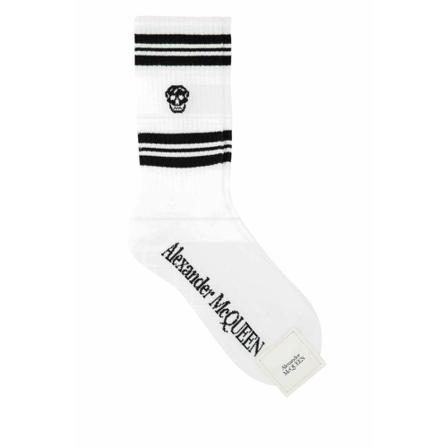 Alexander McQueen Socks Hvid, Herre Strømper
