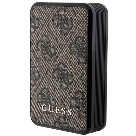 Guess Powerbank 18W GUPB10DP4GEGW 10000mAh brun/brun 4G Läder Metall Logotyp