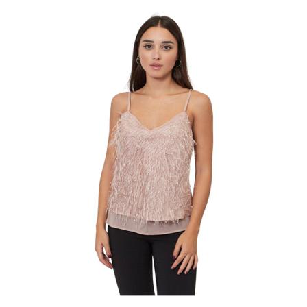 Fracomina Sleeveless Tops Pink, Dame