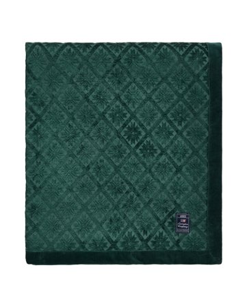 Lexington Jacquard överkast i viskos/bomull, grön