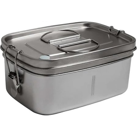 Madkasse i rustfrit stål, lækagesikker bentoboks til børn og voksne 1500 ml rustfrit stål