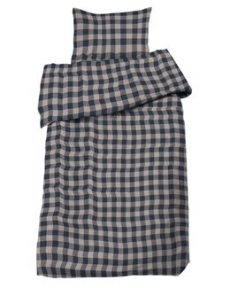 Flanellsengesett rutete Livigno 2-deler Blå
