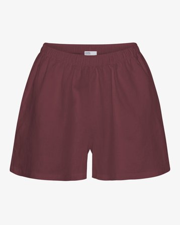 Linen Shorts - Oxblood Red - Female - XL