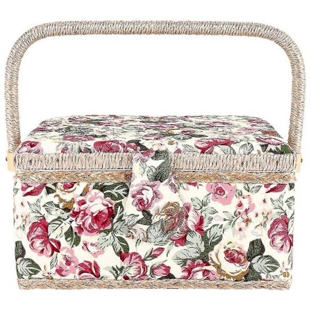 Extra Stor Sy Korg, Vintage Sy Korg, för Nålar, Tråd, Måttband och Annan Sömnad