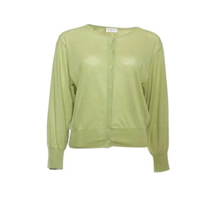 Dries van Noten Pre-owned, Pre-owned Cottontops Groen, Dames, Maat:L,Polyamide