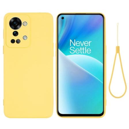 Matte Liquid OnePlus Nord 2T silikone cover - Gul Yellow