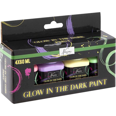 Glow-in-the-Dark Paint 60ml 4-set