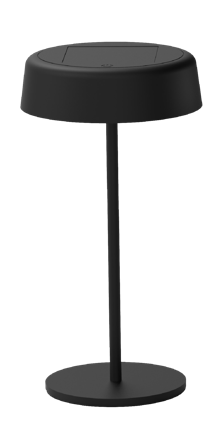 SYNERGY table lamp SOLAR/rechargeable battery, outdoor IP54, touch switch dimmable, black