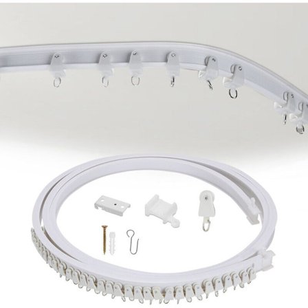 Gardinskinne Skinne Rett eller Fleksibel Sammenleggbar Baies Toppklemming 3 meter-XF30-