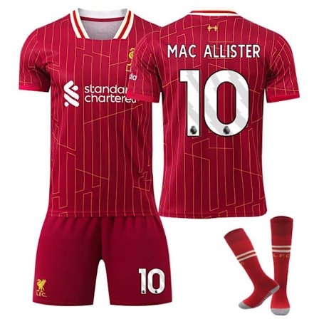 2425 Liverpool hemmatröja MAC ALLISTER Fotbollströja Matchande strumpor