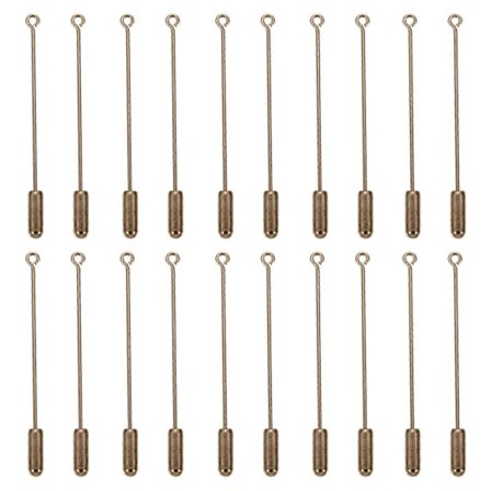 20 stk. Kreative DIY Brosjetilbehør Lange Hatt Øredobber Tilbehør