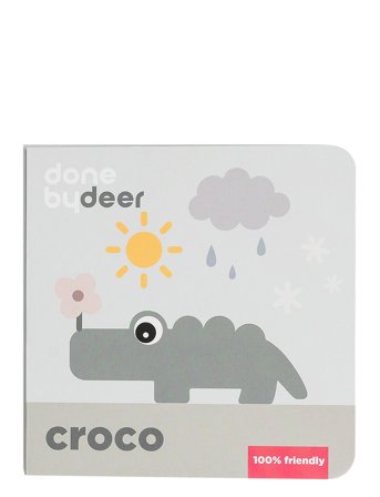 Done by Deer Board Book Seasons Croco Colour Mix - Multi/patterned - 12X 12CM