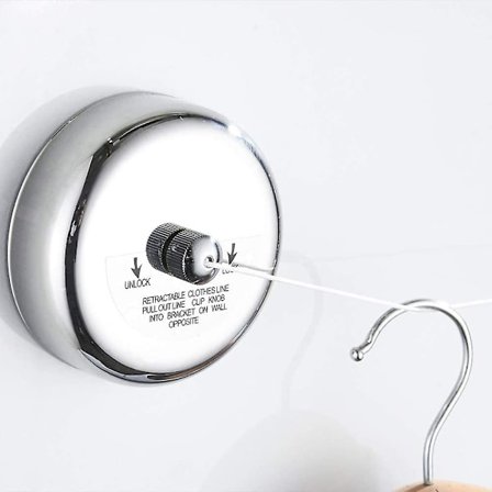 Sähköisesti sisäänvedettävä pyykkiteline - Seinäkiinnitettävä pyykkiteline irrotettavilla pyykkitelineillä sisätiloihin, hotelliin, kylpyhuoneeseen, 3