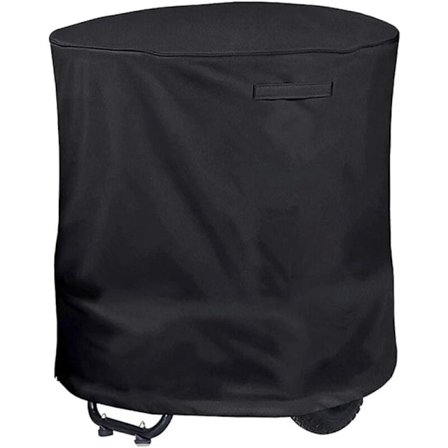 Kraftig, vandtæt dækken til flishugger, sort, 85x85x110cm