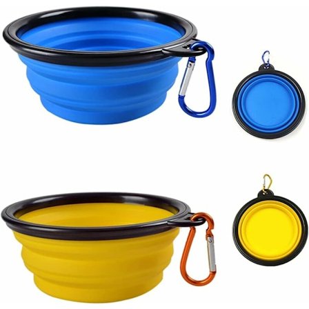 4-pak sammenklappelige hundeskåle, bærbar rejsesilikone hundeskål til små mellemstore hvalpe katte