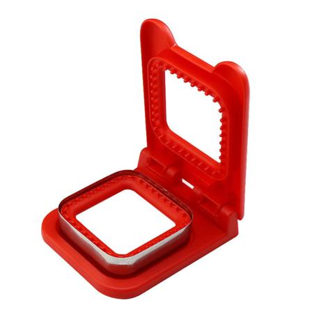 Leipämuotti ja sulkija, neliönmuotoiset taskuleivät, leikkuri lapsille, pojille, tytöille, lounaalle, eväsrasiaan Red