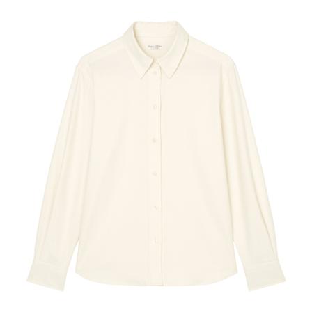 Marc O'Polo Flannel long sleeve Bluse Hvid, Dame