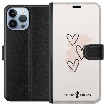 Yhteensopiva Lompakkokotelo Apple Apple iPhone 13 Pro Max Cactus and Friends - Soft Romance Sketch